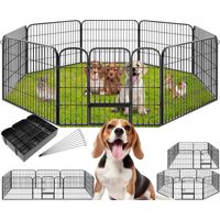 Enclos pour chien modulable 4 faces en acier gris