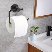 Wall-Mounted Toilet Paper Holder - Toilet Paper Storage Containers, Available in Black, Silver and Grey