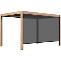 Pergola bioclimatique autoportée et motorisée éclairée 3x4m et 1 store