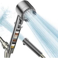 Soffione doccia filtrato con doccetta, flusso d'acqua ad alta pressione e diverse modalità di getto. Soffione doccia con filtro, soffione doccia con interruttore on/off per il bagno degli animali dom
