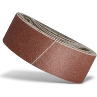 MENZER Red Bandes abrasives, 303 x 40 mm, p. Ponceuses à bande portatives, Corindon normal (Lot de 10) G100