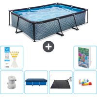 Exit Pool Rechteckig - Steinoptik - 300x200x65 cm - 7-teilig S211
