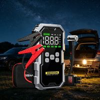 Démarreur de Voiture 6000A avec Compresseur d'Air 150 PSI - 4-en-1 : Booster de Batterie, Gonfleur de Pneus, Lampe LED et 21800mAh Banque d'Alimentation pour Tous Véhicules 12V
