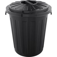 Pattumiera universale con coperchio chiudibile, Plastica resistente (PP), Pattumiera Maxi, 23 L, Mats, Grafite
