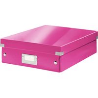 CAJA ORGANIZADORA MEDIANA CLICK & STORE WOW DE LEITZ, 85% CARTÓN RECICLADO