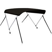 vidaXL Auvent bimini à 2 arceaux noir 180x150x110 cm