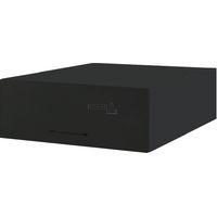 Meuble haut grande profondeur de cuisine Lovia Noir Mat 1 porte relevable L 80 cm - Porte avec poignée apparente Black