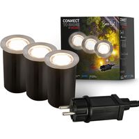 CONNECT TO SHINE Starterset Tilia mit 3er Set LED Bodeneinbaustrahler, IP67
