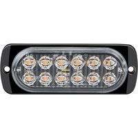 2 lampadine stroboscopiche a LED da 12-24 V per auto, luci arancioni brillanti per auto, luci stroboscopiche lampeggianti per rimorchio, segnalatore luminoso per auto/veicoli commerciali, 11241 mm