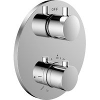 Mitigeur Thermostatique Encastre 2 Voies Manette Ronde - Chromé