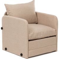 Fauteuil convertible en lin beige - Luz