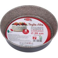 Graziano, Teglia Tonda, Realizzata Interamente in Alluminio e Dotata di 7 Strati di Rivestimento Antiaderente e Antigraffio, Ideale per Realizzare Pan di Spagna e Molto Altro, PFOA Free, ø 20 cm
