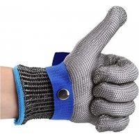 (S) Guantes resistentes a cortes Guante de trabajo de seguridad de acero inoxidable Protección nivel 5