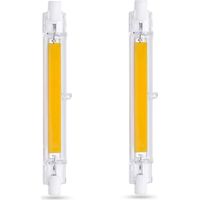 R7s 118 mm 10-W-LED-Lampe, warmweiß (3000 K), 1000 lm, entspricht einer 80-W-/100-W-R7s-J118-Halogenlampe, nicht dimmbar, schlanke COB-LED-Lampe (R7s, 118 mm) für Wand- und Stehleuchten, 2er-Pack