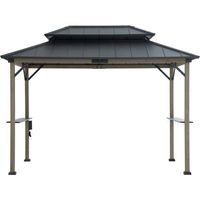 Gazebo in legno cedro Zupo - 360cm x 240cm, marrone