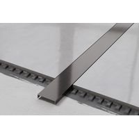 Ilcom profil U en acier inoxydable rectifié 40mm x 2700mm x 9mm - Gunmetal