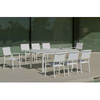 Hevea Ensemble contemporain blanc meuble de jardin