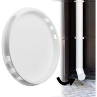 QORVA-Bouchon d'extrémité de tuyau en plastique 100 mm Bouchon d'extrémité de tuyau d'égout 100 mm Capuchon de tuyau en PVC avec Tubes de Diamètre 100 mm