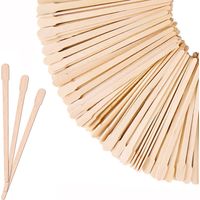 Wooden Wax Sticks - Eyebrow, Lip, Nose Small Waxing Applicator Sticks for Hair Removal and Smooth Skin - Spa and Home Usage