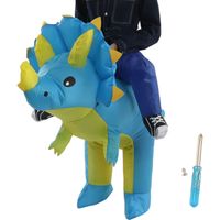 Costume de dinosaure gonflable pour Halloween, cosplay, fête, triangle gonflable, poupée dinosaure à chevaucher, adulte 160-190 cm