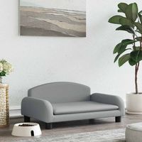 vidaXL Dog Bed Light Grey 70x45x30 cm Fabric