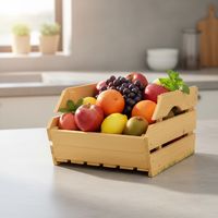 Caisse à fruits avec poignées, caisse de rangement, caisses en bois, caisses à vin, caisse à pommes de terre en bois