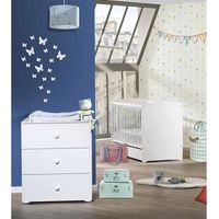 Baby Price duo Basic Boule Kinderbett und Wickelkommode Weiß