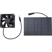 Solar Panel Fan Reduce Temperature Humidity IPX7 Waterproof Solar Powered Fan for Chicken Coop Greenhouses Pet House