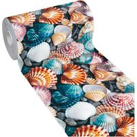 Tapis Cuisine PVC Souple Tapis De Couloir Résistant Aux Taches Caoutchouc Antidérapant Souple Coquillages - 51x140 cm