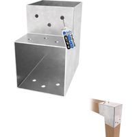 Lot de 16 Connecteur de poteau en L 81 x 81 mm – Galvanisé à chaud – Support d’angle robuste pour pergola et clôture – GeZu Impex
