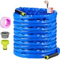 VEVOR Tuyau deEau Chauffant pour Camping-car 30,5 m, Tuyau deEau Potable Antigel jusqua -42,7 ℃, Autoregulation Automatique, Diametre Interieur de 16 mm avec Raccords Rapides, sans Plomb ni BPA