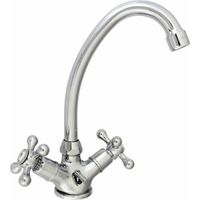 Rousseau Beverley Waschbeckenarmatur Silber Mechanisch Keramik
