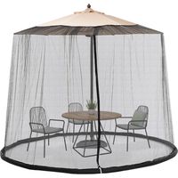 Moustiquaire Parasol 300x230 cm, Moustiquaires Terrasse Extérieur, Rideau Moustiquaire pour Pergola en Polyester, Grande Moustiquaires Tonnelle Anti-insecte, pour Été Jardin Balcon, Noir