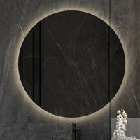 Espejo led redondo de baño Ø90 cm con luz neutra ambiental