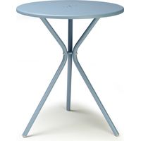 Table de jardin, Table ronde extérieur Leo Bleu en Metal, Scab design