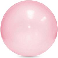 Inflatable Bubble Ball for Adults Kids Water-filled Balloon Ball Toy for Outdoor Beach Garden Pool P-S-Pink