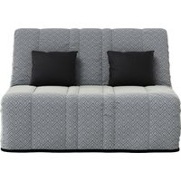 Banquette convertible NEA BZ , couchage 140x190, avec 2 coussins OFFERTS, Géometrik gris
