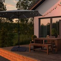 Sombrilla recta luminosa - 2,95 m - antracita