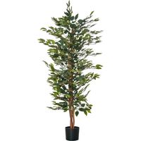Ficus artificiel 150 cm avec pot réaliste pour intérieur et extérieur