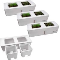 4er Set Küchen Kräutergarten Indoor Kräuter Gewächshaus selbstbewässernd Kräutertopf Set