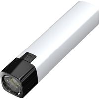 MultifonctionnelS Lampe torche portable avec batterie externe : Conception à double fonction, servant à la fois de chargeur portable et de lampe torche à haute luminosité.dirigéUne(Blanche)