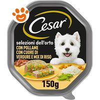 Cesar Cane Selezioni dell'Orto 150gr Pollame con Cuore di Verdure e Riso