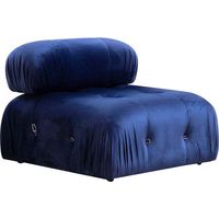 Módulo central para sofá modular de terciopelo Bubble 1V - Azul Marino