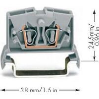 Wago 264-736 - 4C pass-through terminal - for TS 35 DIN rail - Orange