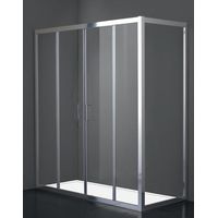 Duschkabine 160 x 90 cm, Höhe 200cm rechteckig aus transparentem, gehärtetem Glas – FRASCIO