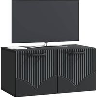 vidaXL Wall-Mounted TV Cabinet Black 59.5 x 31 x 30 cm Engineered Wood