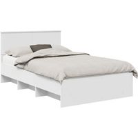 Maison Exclusive - Bettrahmen Weiß 120 x 190 cm Holzwerkstoff