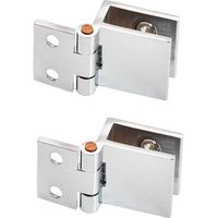 Set mit 2 0-Grad-Glastürscharnieren, kein Bohren erforderlich, für Glasstärken von 5 mm bis 8 mm
