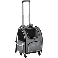 Pawhut – Sac de transport pour chien 43x33x51.5cm – Tissu oxford 300D – Charge max. 10kg – Poignée télescopique réglable