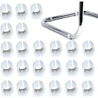 Lot de 32 embouts de pieds de chaise en plastique en forme de U, embouts de pieds de chaise avec clips tubulaires en silicone, patins de protection pour meubles et sols.